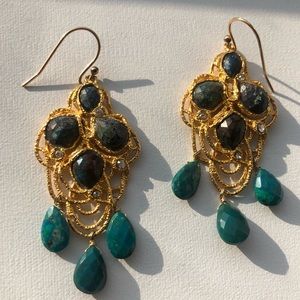 Alexis Bittar - Gold and Gemstone Earrings